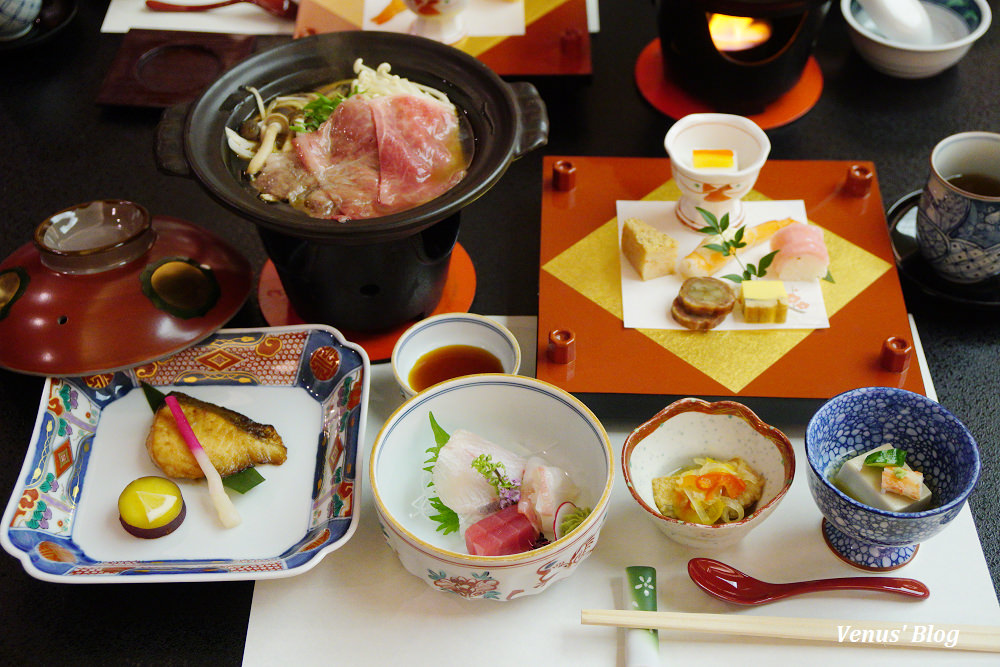 箱根溫泉旅館 箱根湯之花王子大飯店一泊二食 日式晚餐跟早餐都精緻美味 購物狂女王venus